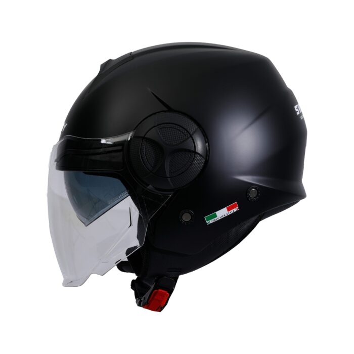 SWAY 737 MAT BLACK AÇIK ÇENE KASK - Görsel 1