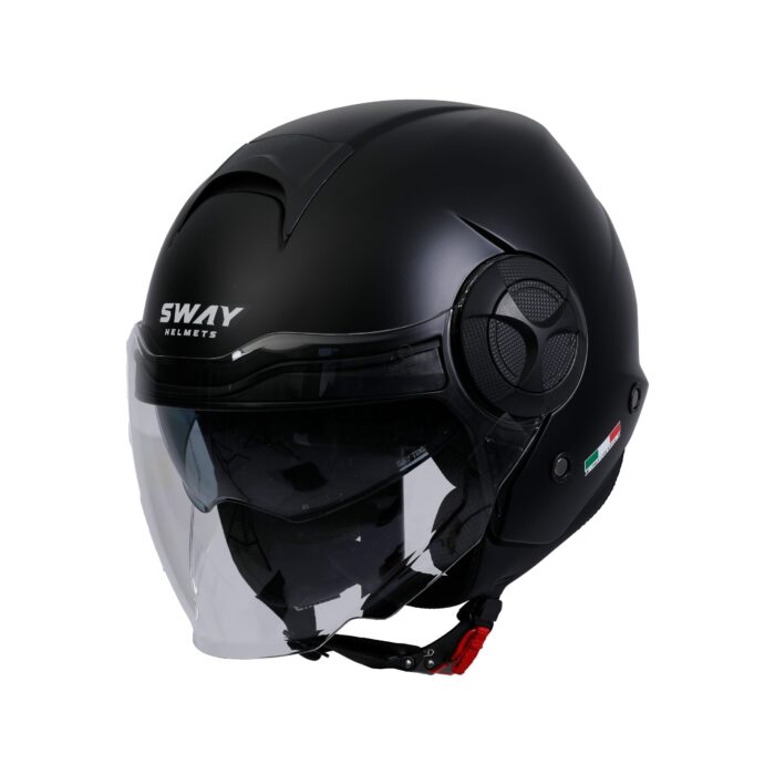 SWAY 737 MAT BLACK AÇIK ÇENE KASK - Görsel 2